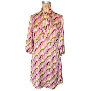 KATE L'ALTRAMODA Vibrant High Heel Print Dress Size M
